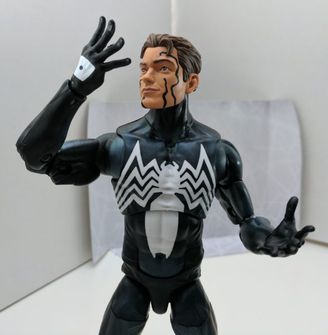 Peter Parker Head on Marvel Legends 12 Inch Black Costume Spider-Man