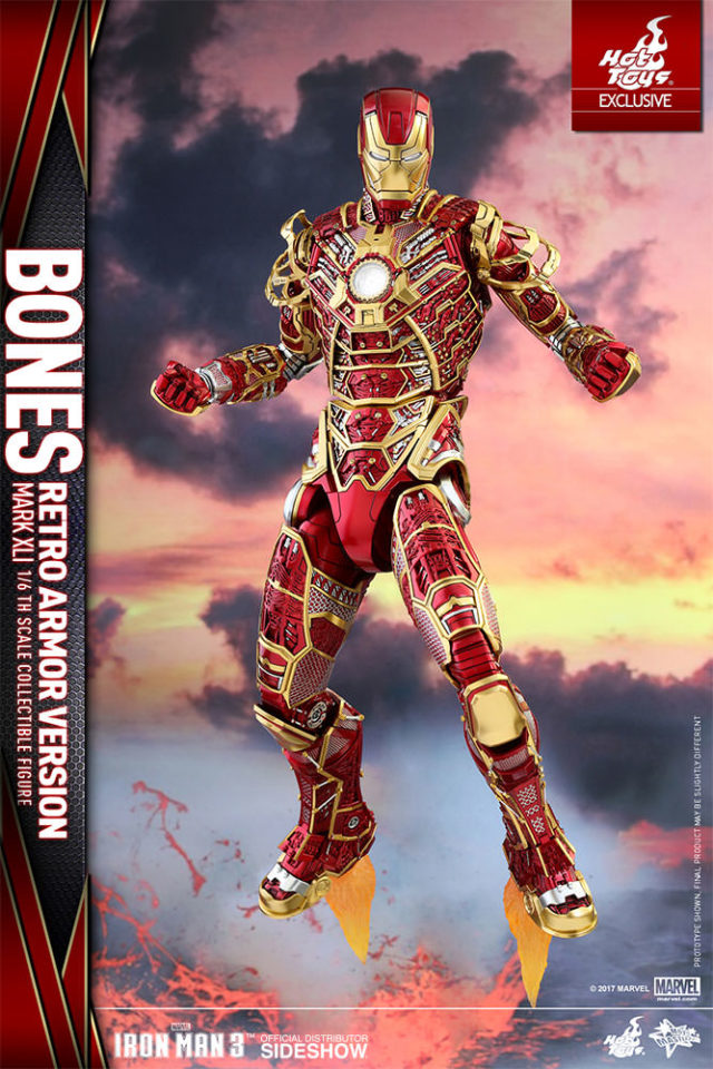 SDCC 2017 Exclusive Hot Toys Bones Iron Man Red Gold Figure