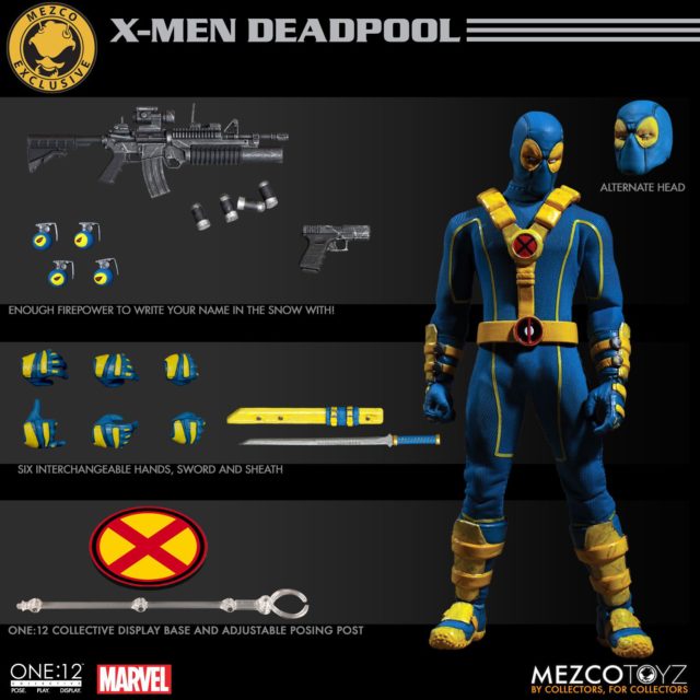 SDCC 2017 Exclusive Mezco X-Men Deadpool Figure and Accessories