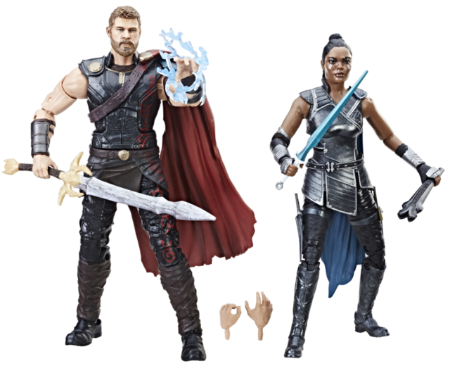 Thor Ragnarok Marvel Legends Valkyrie and Thor Exclusive Set