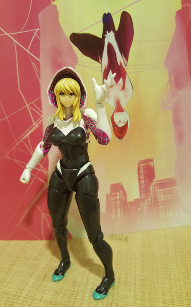 Unmasked Spider-Gwen Revoltech Head