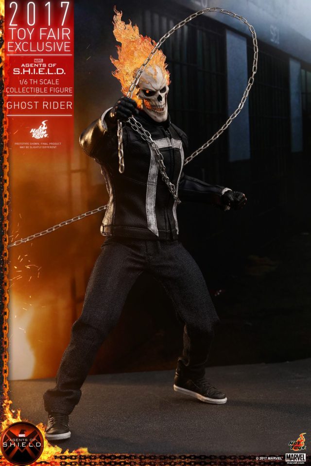 Agents of SHIELD Hot Toys Ghost Rider Figure with Chain