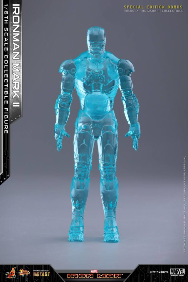 Hot Toys Holographic Iron Man Mark III Bonus Figure Special Edition