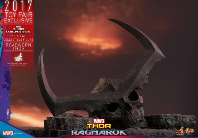 Hot Toys Surtur Skull on Base of Road Worn Thor MMS Figure