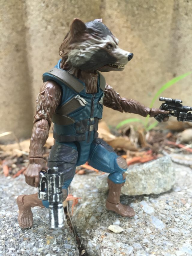 Side View of Hasbro Marvel Legends Rocket Raccoon Figure 2017