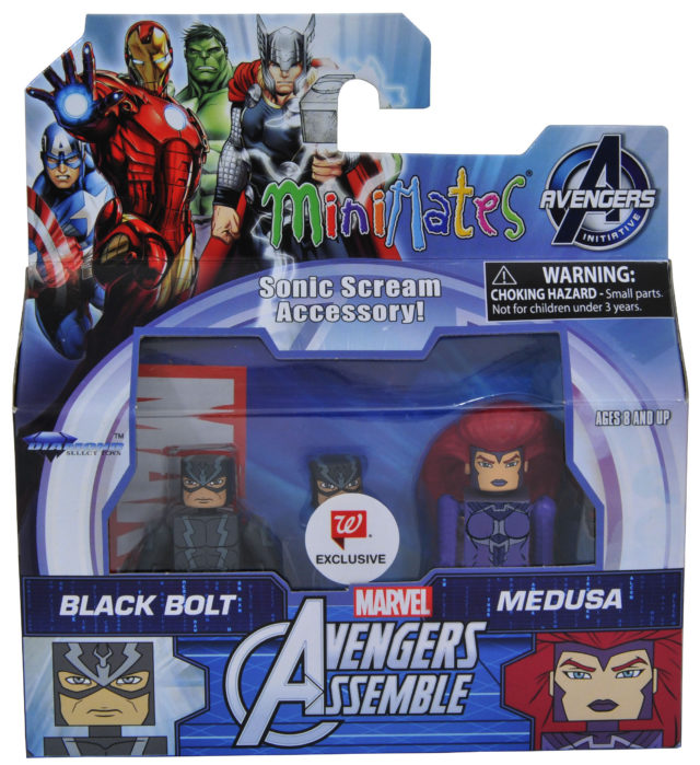 Marvel Minimates Medusa and Black Bolt Two-Pack Packaged