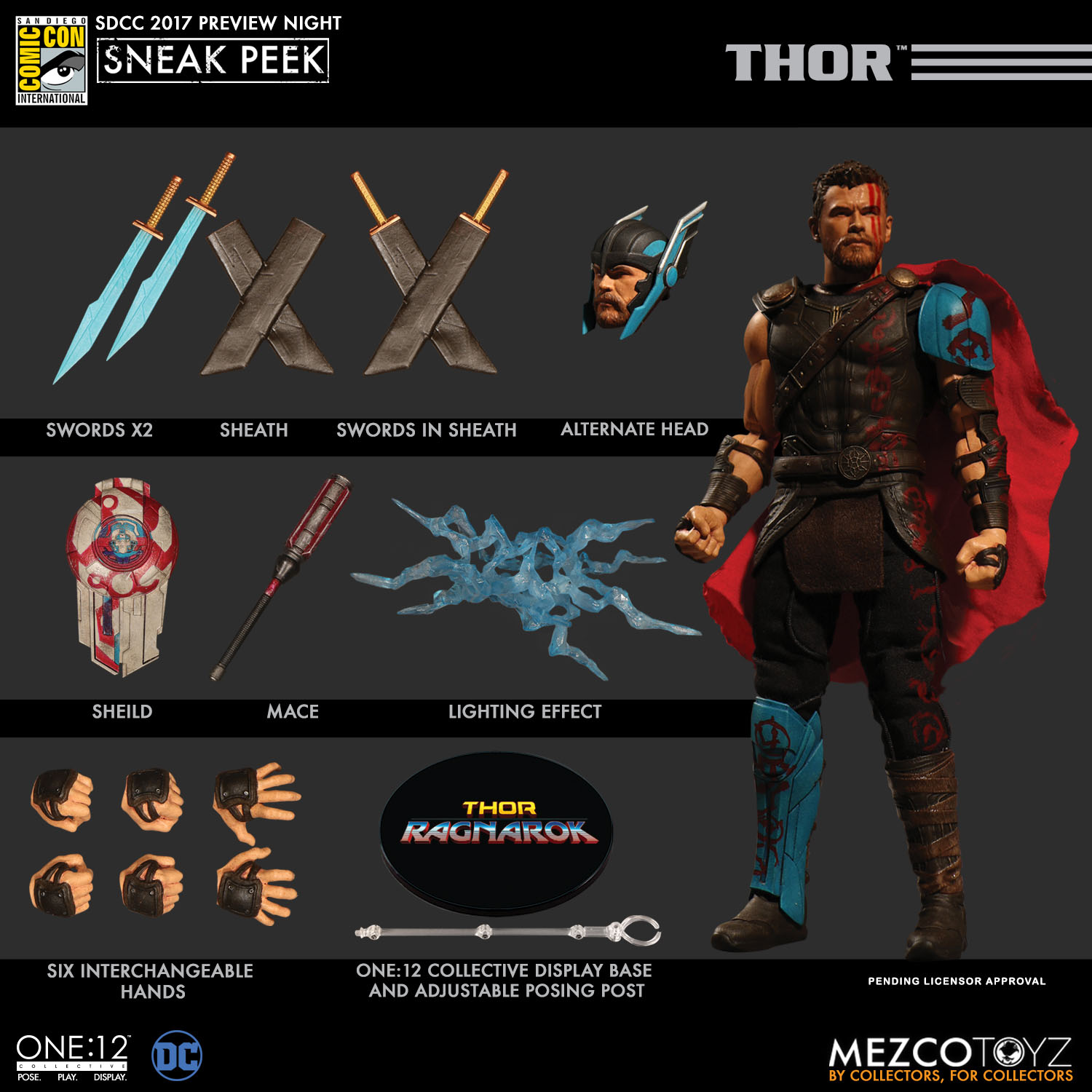 Mezco Toys One: 12 Collective: Marvel Thor Ragnarok Gladiator Hulk Action  Figure