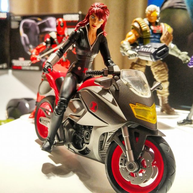 SDCC 2017 Marvel Legends Black Widow Figure and Motorcycle