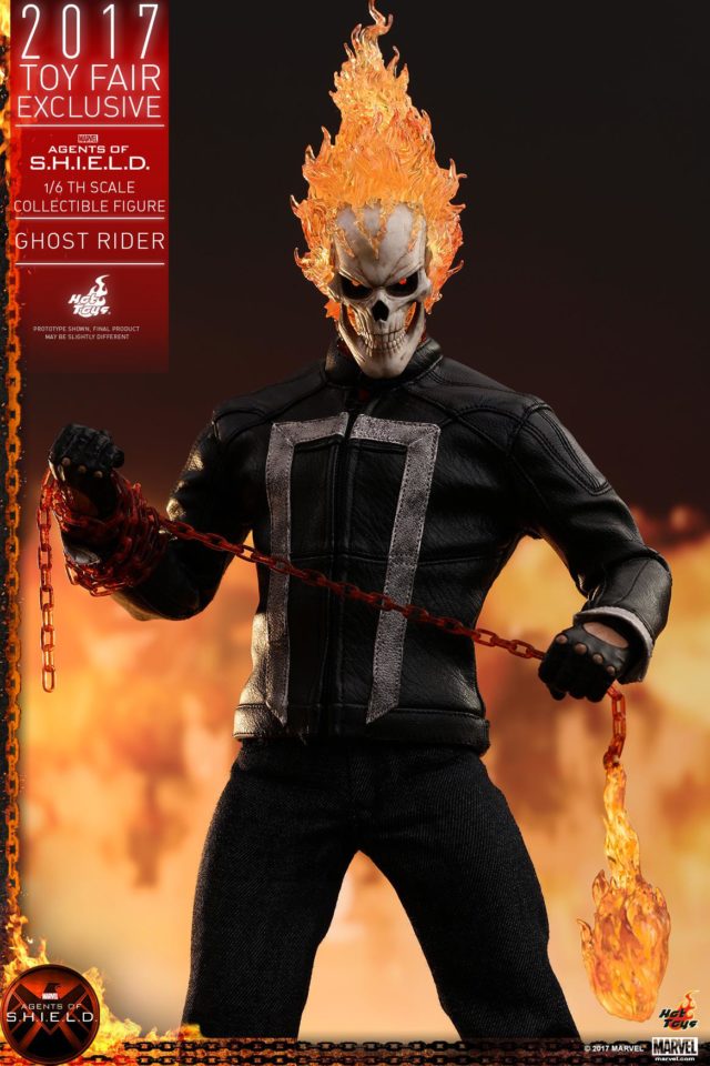 SHIELD Hot Toys Ghost Rider MMS Figure with Flaming Chain