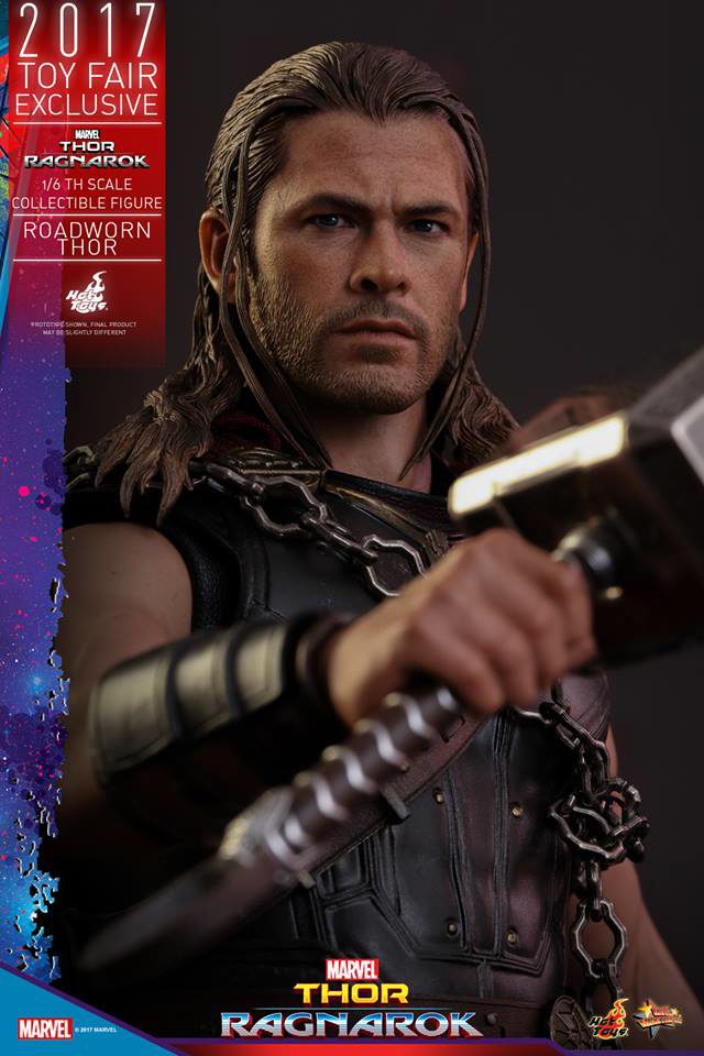 Thor Ragnarok Hot Toys Roadworn Thor Head Chris Hemsworth Portrait