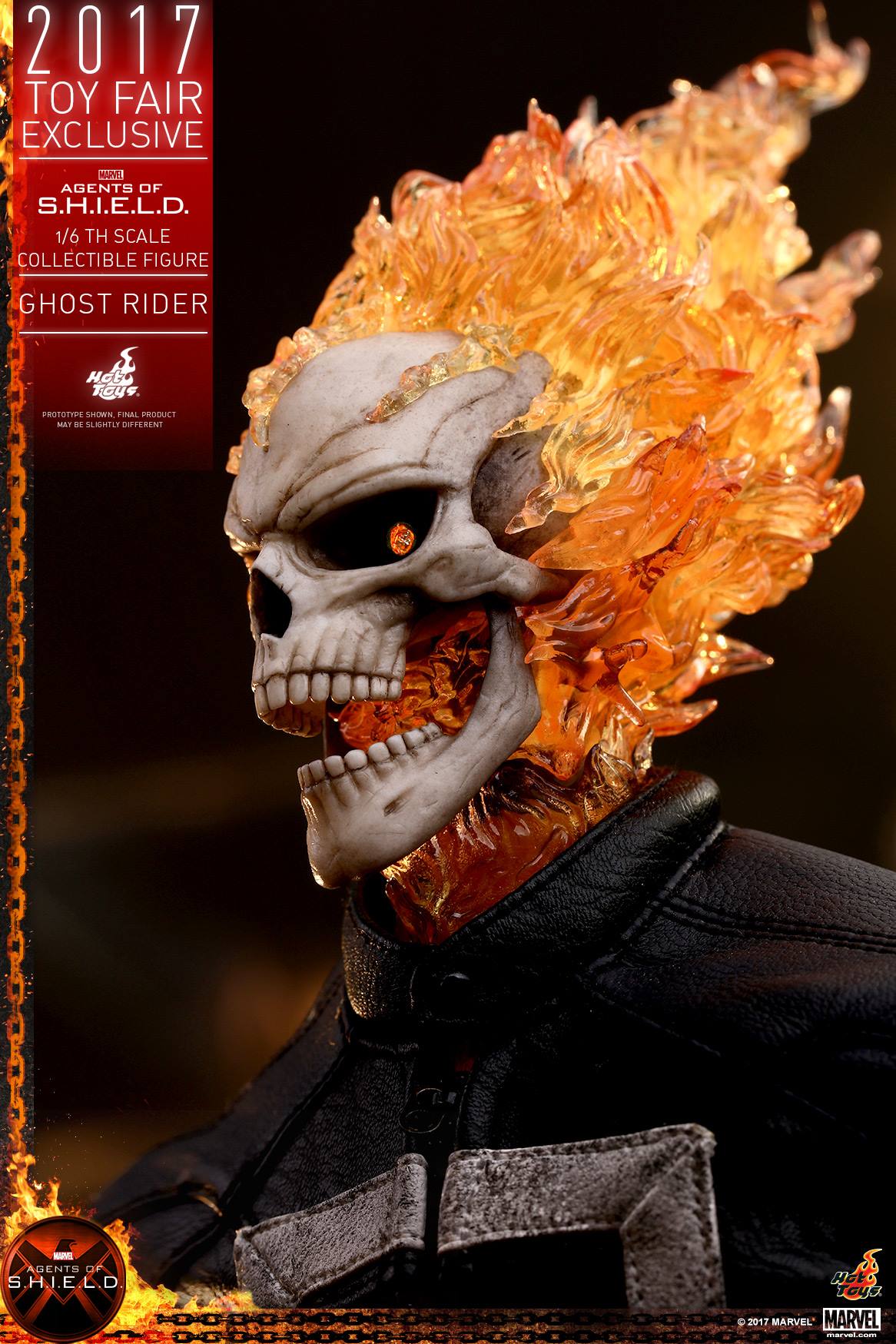 Authentic Hot Toys Agents of S.H.I.E.L.D Ghost Rider Cosbaby Marvel Johnny Blaze 