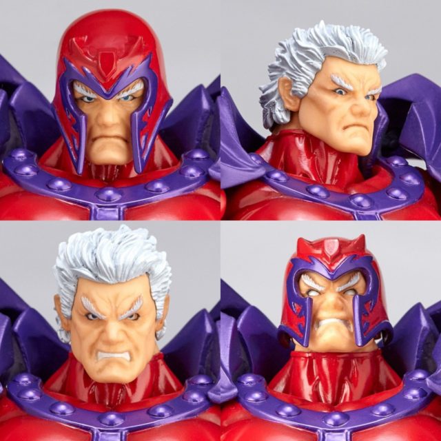 Amazing Yamaguchi Revoltech Magneto Movable Eyes and Alternate Head Without Helmet