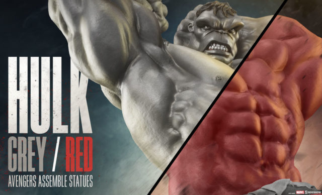 Avengers Assemble Grey Hulk Red Hulk Statues Sideshow Collectibles