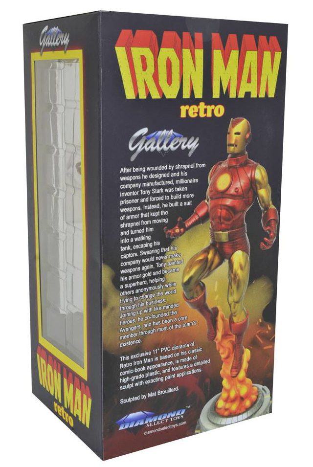 Box Back Iron Man Retro Marvel Gallery TRU Exclusive Statue