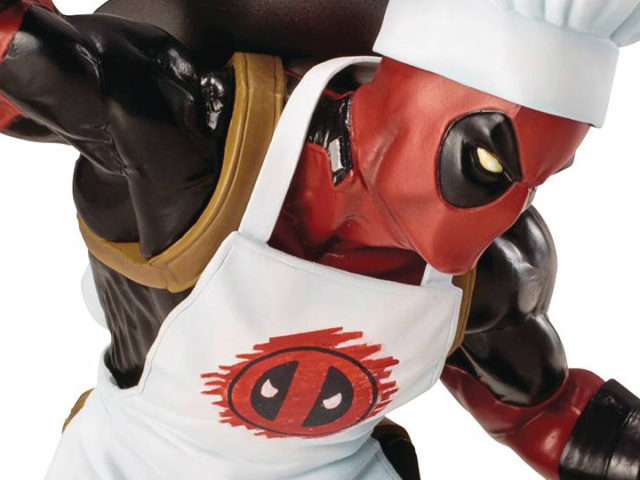 Close-Up of Kotobukiya Chef Deadpool Statue ARTFX+