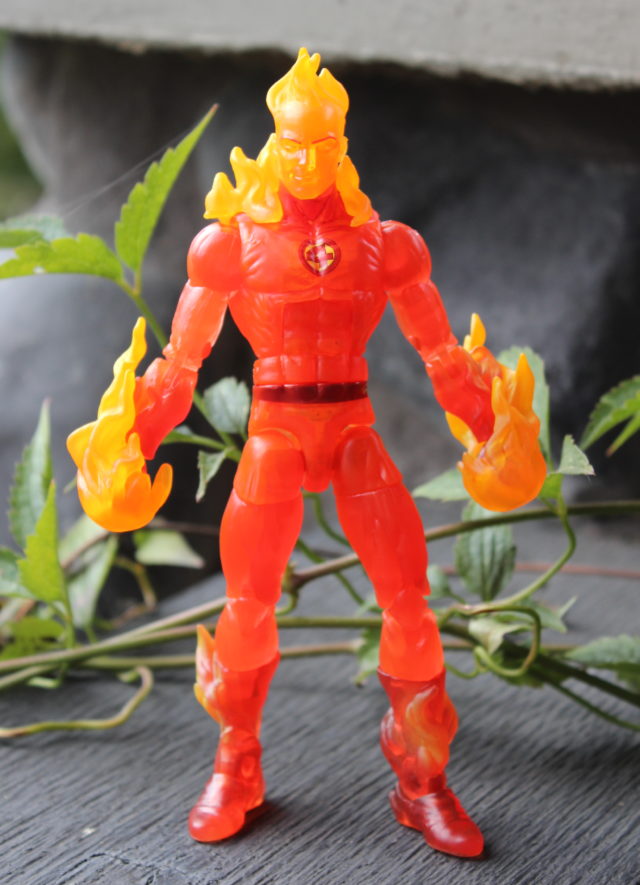 Human Torch Marvel Legends Figure with Sunfire Effects Pieces