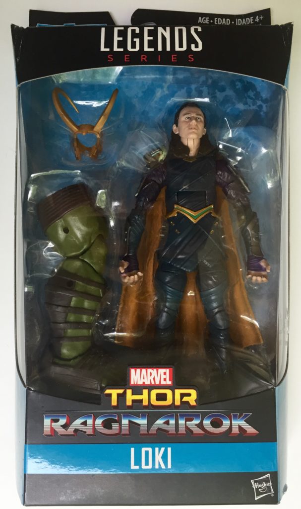 Loki Marvel Legends Ragnarok Series Figure Packaged