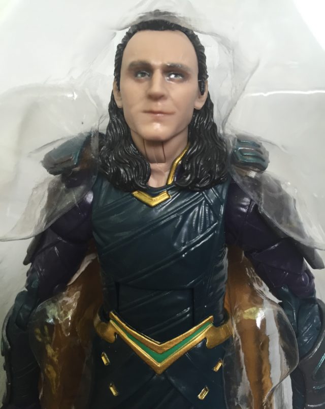 Close-Up of Tom Hiddleston Marvel Legends Loki Head