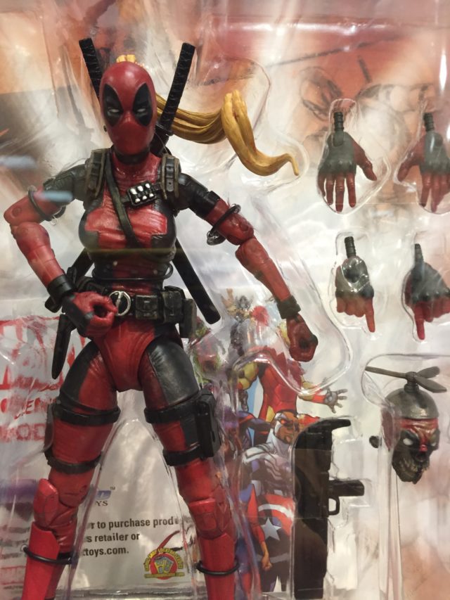 Close-Up of Diamond Select Lady Deadpool 7" Figure