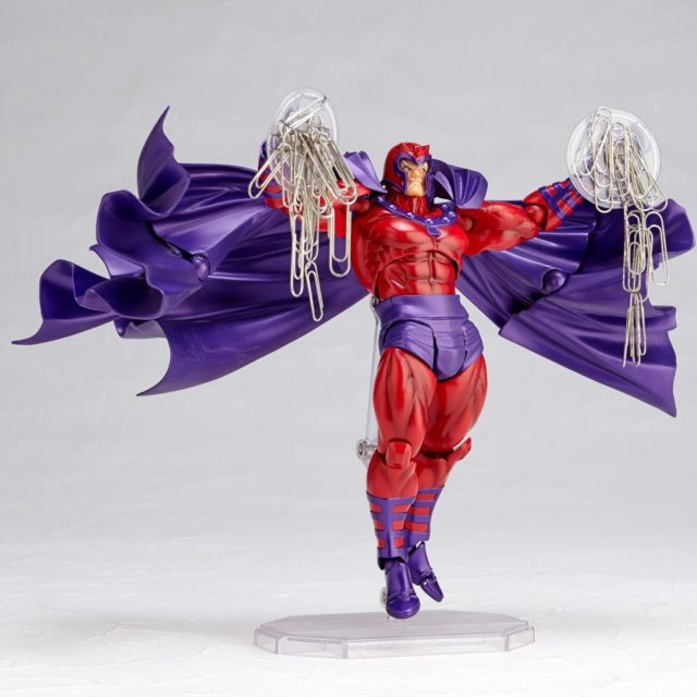 Magneto Amazing Yamaguchi Revoltech Figure Using Magnetic Powers on Metal
