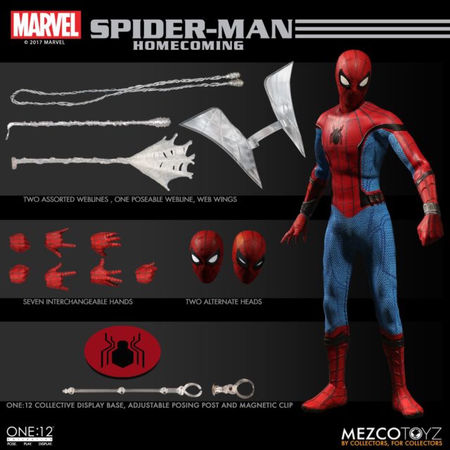 Mezco Toys ONE 12 Collective Spider-Man Homecoming Figure and Accessories