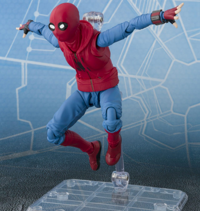 SH Figuarts Homecoming Spider-Man Homemade Suit Figure Jumping