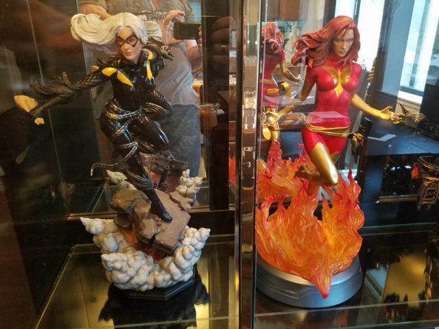 Sideshow Black Cat Premium Format Figure Comparison with Dark Phoenix