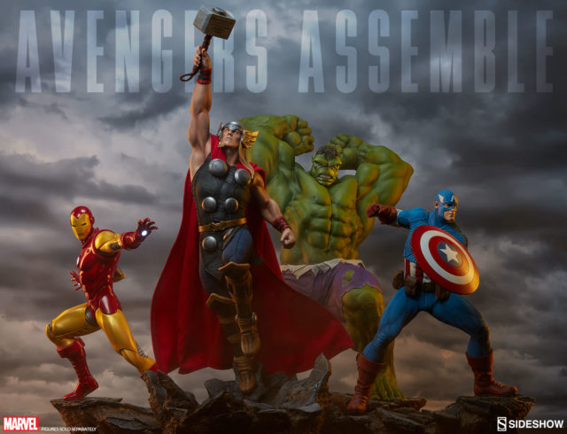 Sideshow Collectibles Avengers Assemble Series Hulk Thor Iron Man Captain America