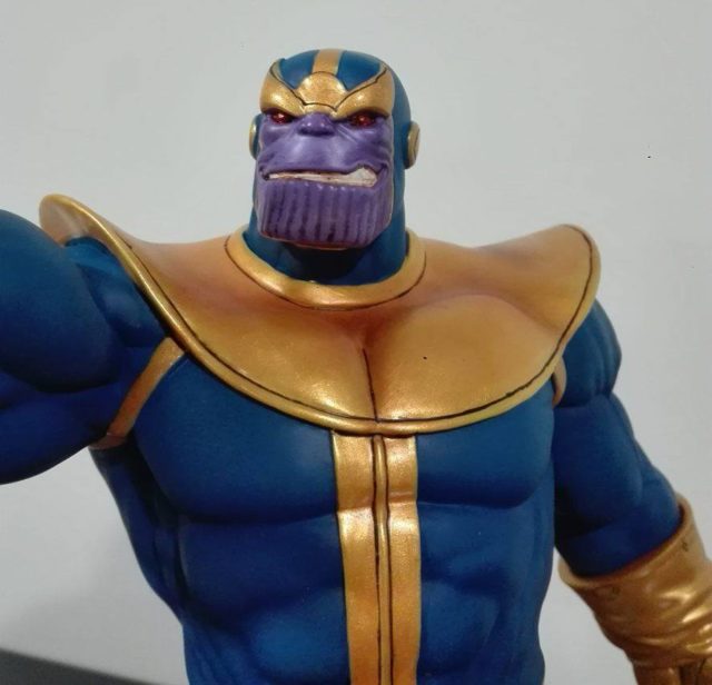 Close-Up of Marvel Premier Collection Statue Thanos Head