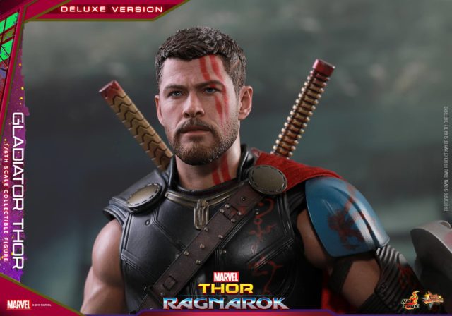 Close-Up of Thor Ragnarok Hot Toys Chris Hemsworth Portrait Head