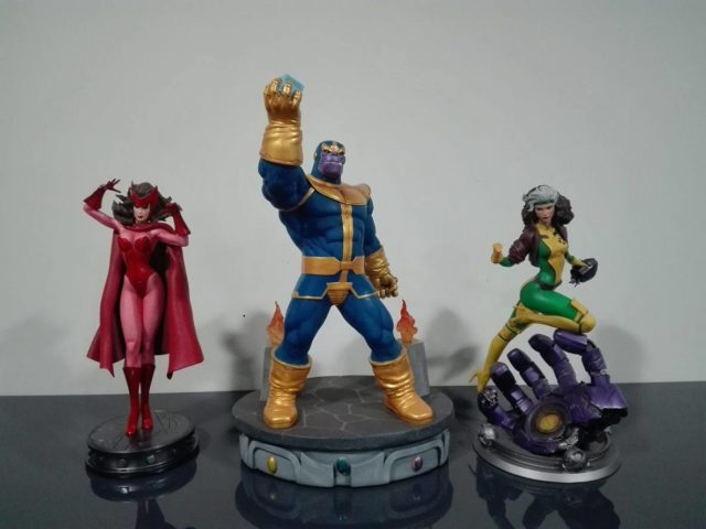 Diamond Select Toys Thanos Statue Scale Comparison with Koto Rogue Bowen Scarlet Witch