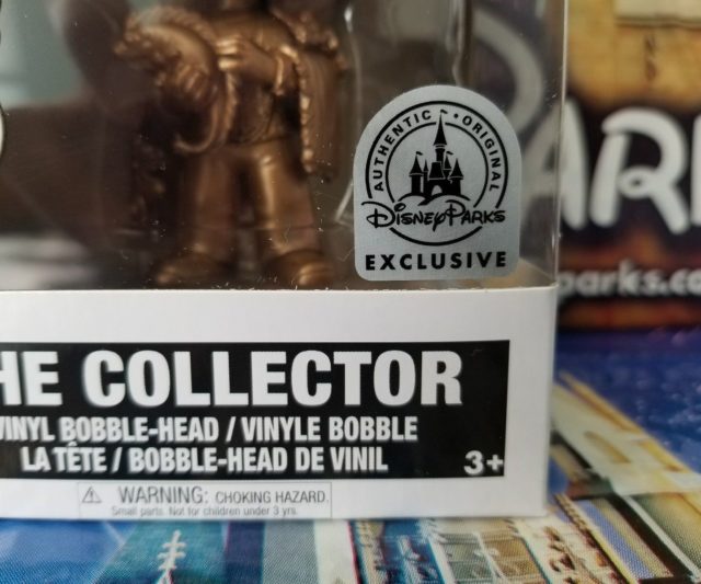 Disney Parks Exclusive Sticker on Funko POP Golden Collector Figure