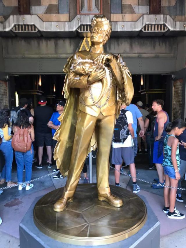 Gold Collector Statue at Guardians of the Galaxy Mission Breakout Ride California Adventure