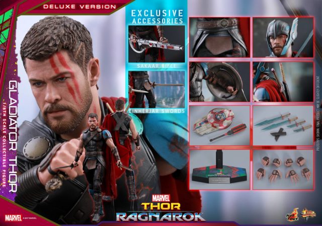 Hot Toys Gladiator Thor Figure and Accessories Deluxe Version