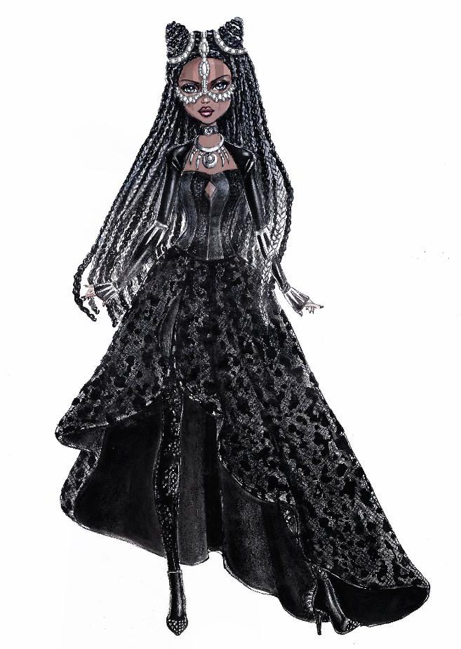 black panther fan girl doll