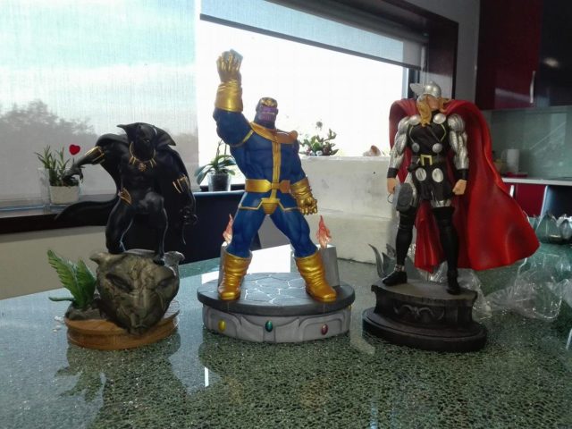 Marvel Premier Collection Thanos Size Comaprison with Kotobukiya Black Panther Bowen Thor