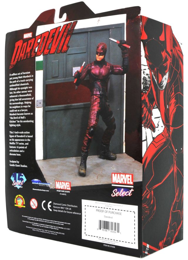 Netflix Daredevil Marvel Select Figure Packaging Back