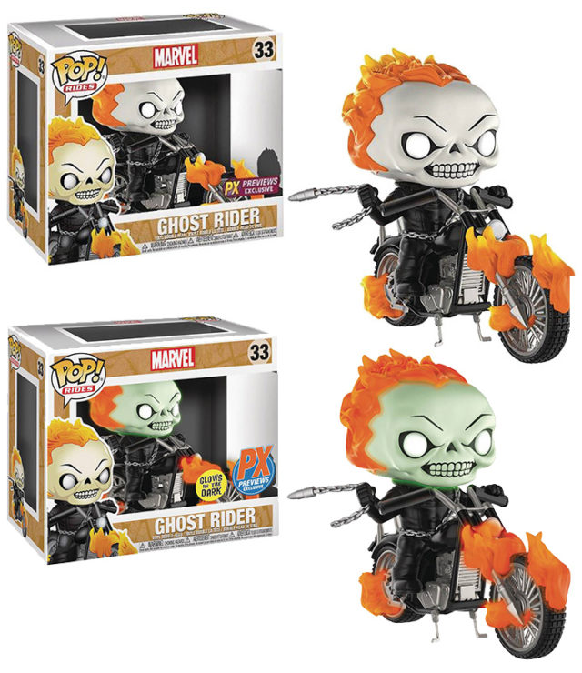 PX Exclusive Funko POP Vinyls Ghost Rider on Motorcycle Sets