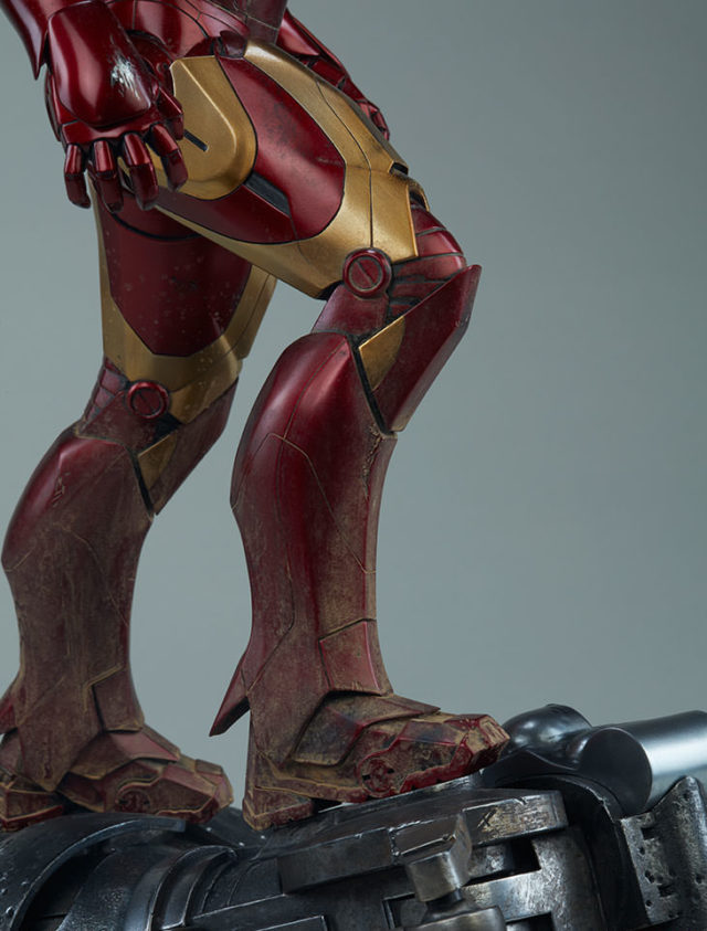 Close-Up of Sideshow Collectibles Iron Man Mark III Statue Boots