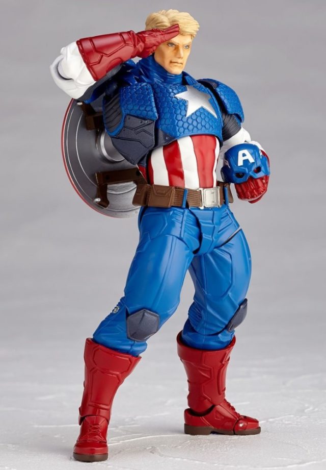 Kaiyodo Captain America Unmasked Revoltech Holding Helmet