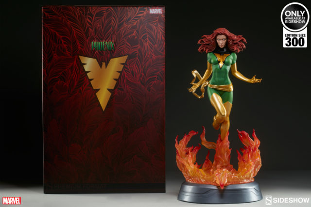 Sideshow Exclusive Green Phoenix Statue and Box