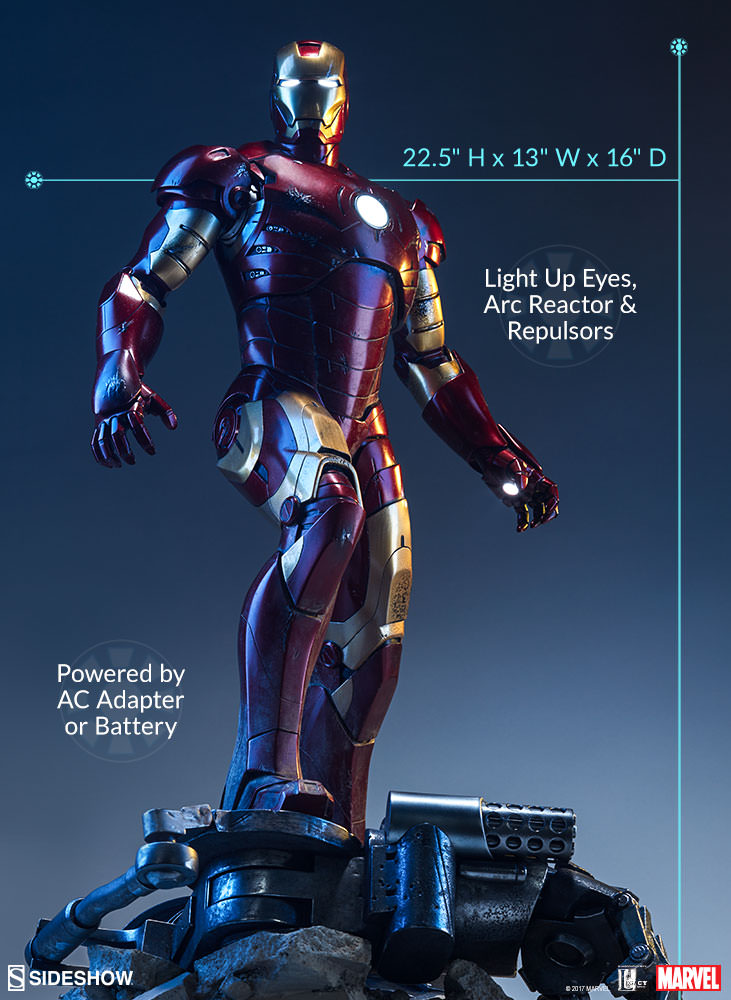 iron man suit statue