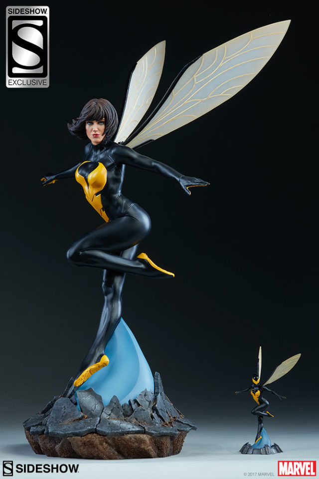 Size Comparison Avengers Assemble Wasp Statue & Miniature