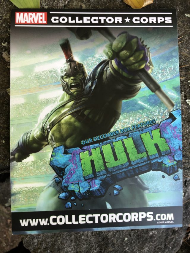 December 2017 Collector Corps Hulk Box Ad