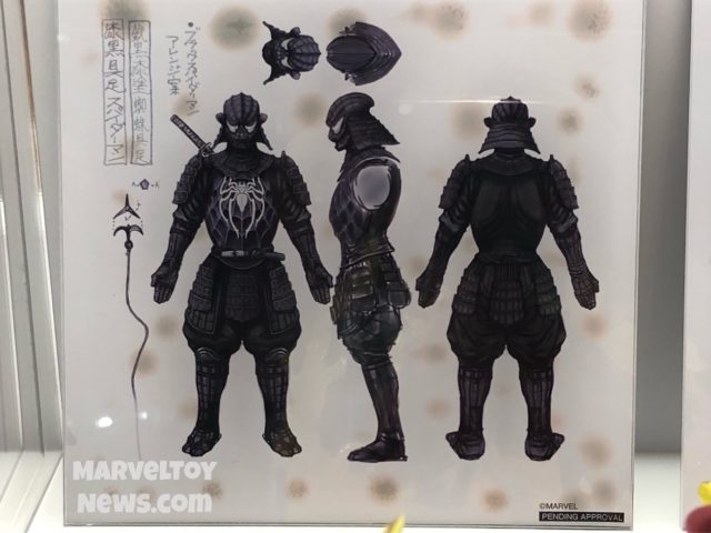 Bandai Manga Realization Black Costume Samurai Spider-Man Concept Art