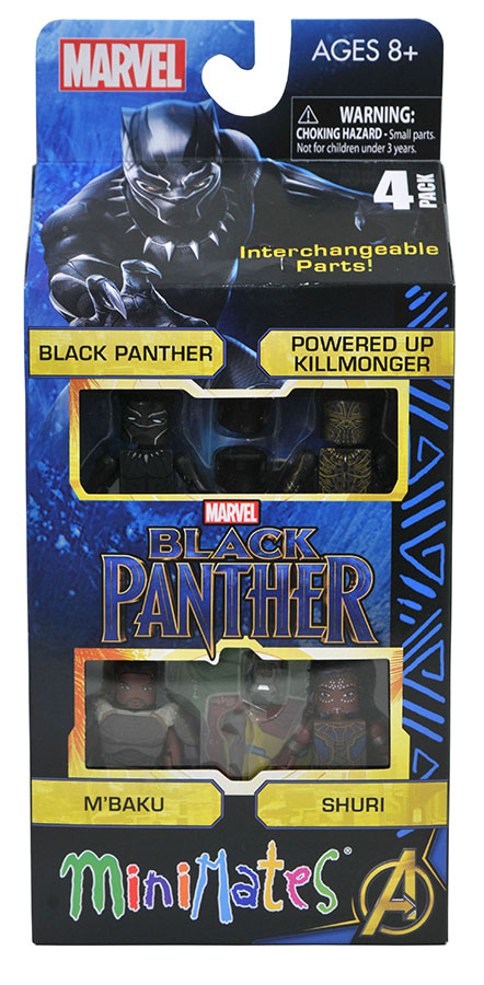 Black Panther Minimates Box Set 4-Pack Packaged