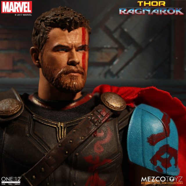 Close-Up of Mezco Thor Chris Hemsworth Portrait Head