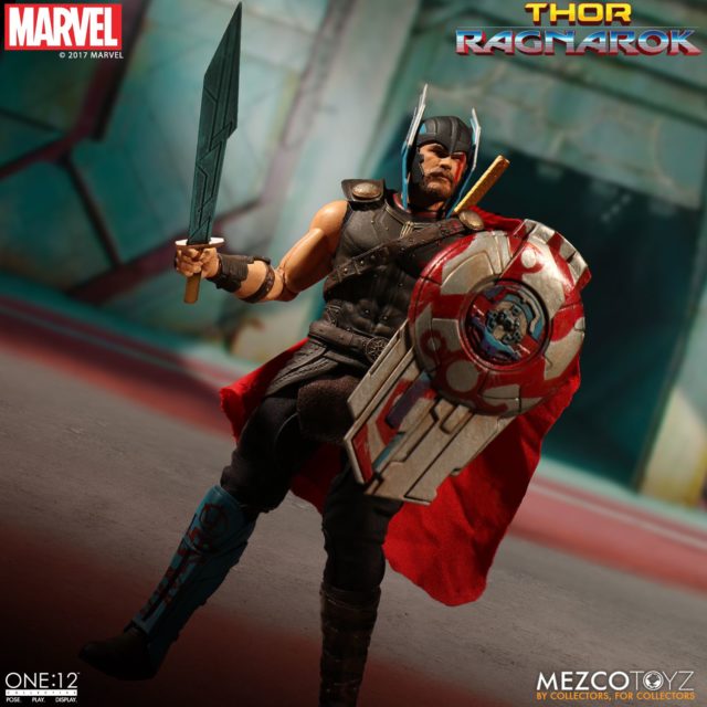 Gladiator Thor ONE 12 Collective Thor Ragnarok Figure Holding Shield and Sword