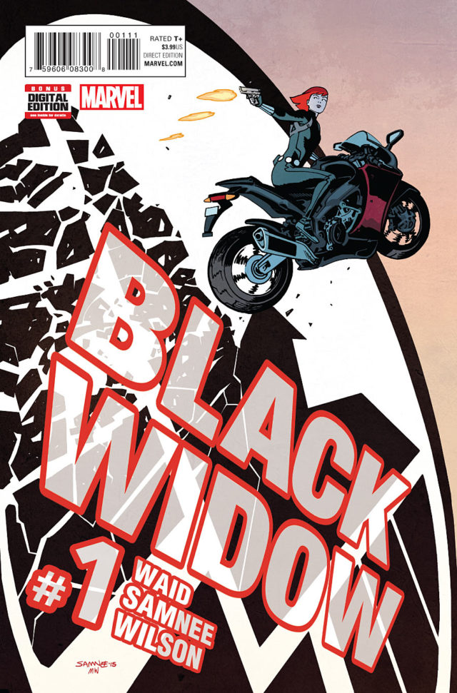 Mark Waid Black Widow #1 Cover Black Widow on Motorcycle