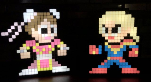 Pixel Pals Captain Marvel vs. Chun Li Review Lights On